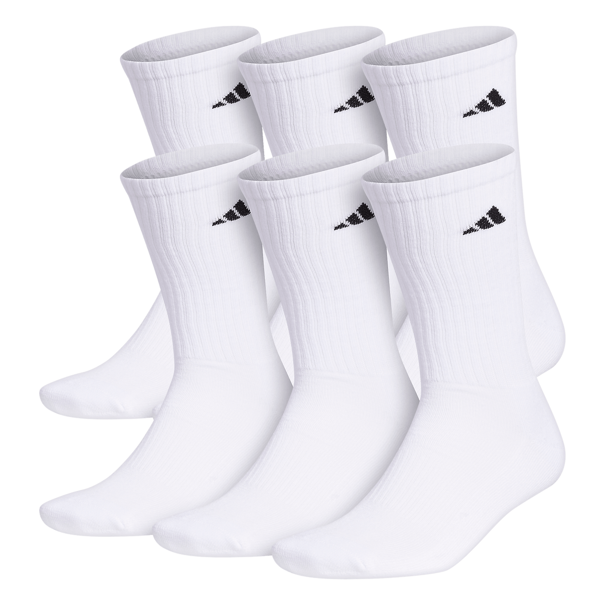 adidas Men's Athletic Cushioned 6-Pack Crew Sock-1