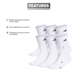 adidas Men's Athletic Cushioned 6-Pack Crew Sock-2