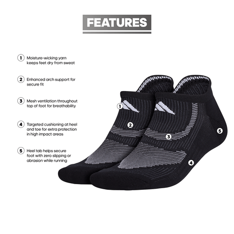 adidas Unisex Superlite Performance 2-Pack No Show Sock-2