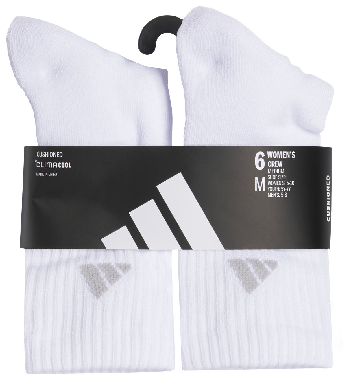 adidas Women's Classic Cushioned 6-Pack Crew Sock-5