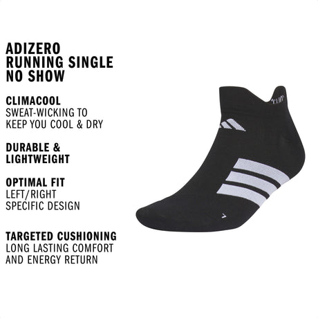 adidas Unisex Adizero Running Single No Show Sock-2