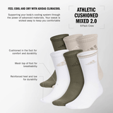 adidas Men's Athletic Cushioned Mixed 2.0 6-Pack Crew Sock-2