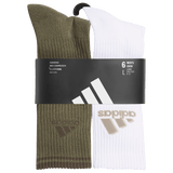 adidas Men's Athletic Cushioned Mixed 2.0 6-Pack Crew Sock-8
