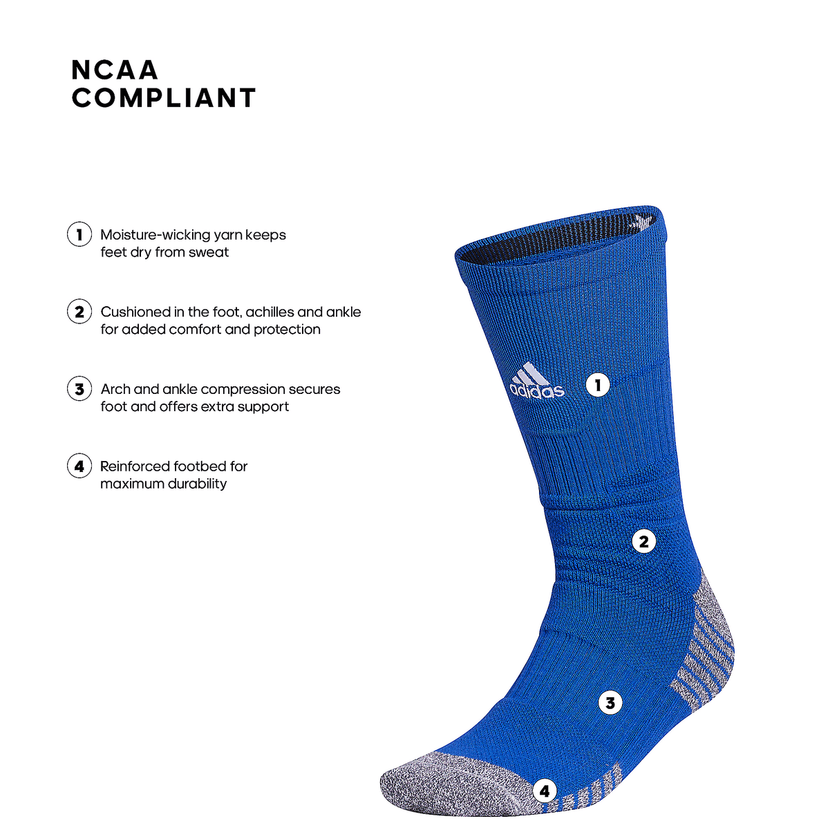 adidas 5-Star Team Cushioned Crew Sock-2