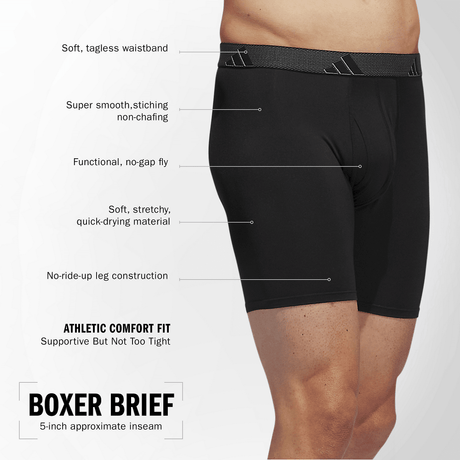 adidas Men's Microfiber 3-Pack Boxer Brief-2