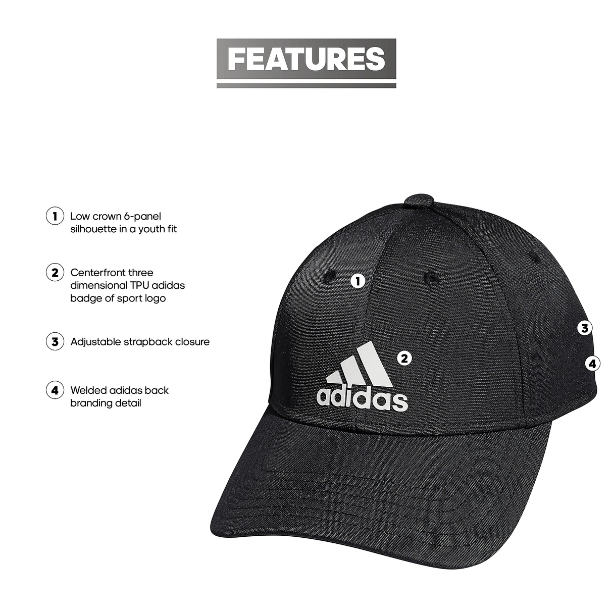 adidas Youth Decision 2 Hat-2