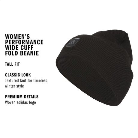 adidas Women's Performance Wide Cuff Fold Beanie-2