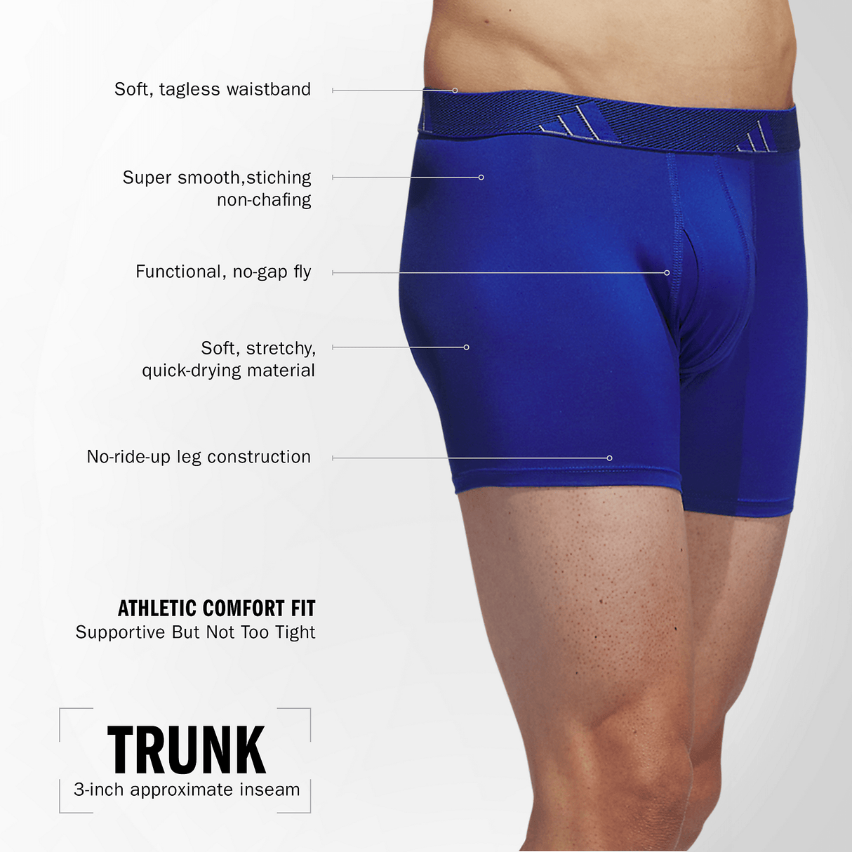 adidas Men's Microfiber 3-Pack Trunk-2