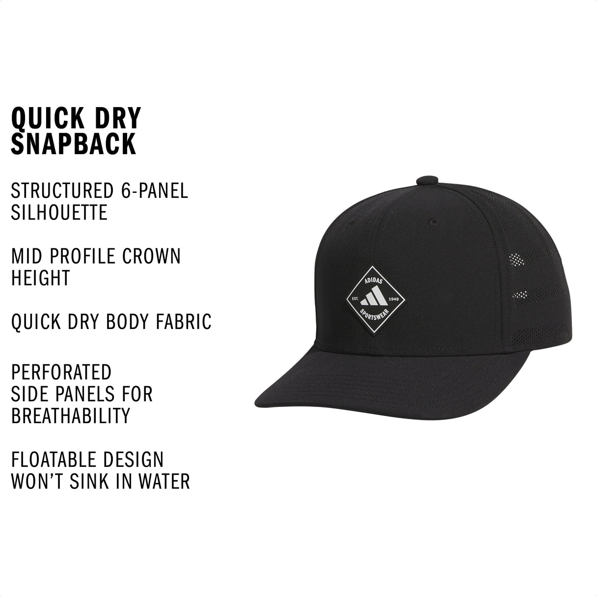 adidas Men's Quick Dry Snapback-2