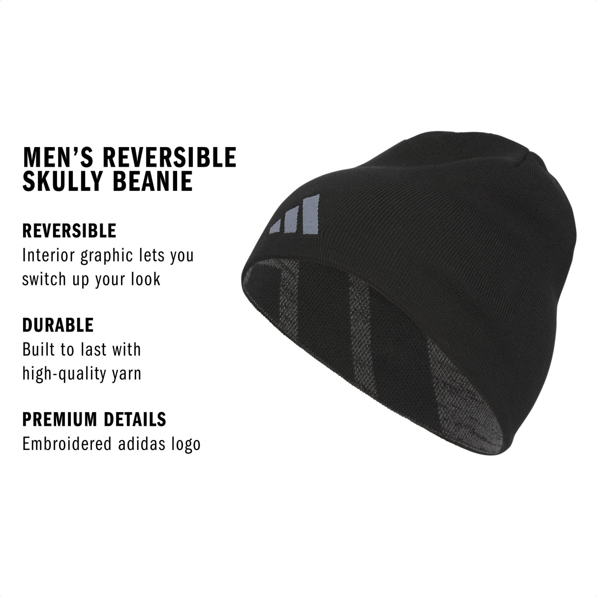 adidas Men's Reversible Skully Beanie-3