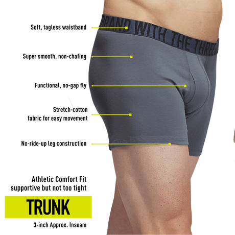 adidas Men's Stretch Cotton 4-Pack Trunk-2