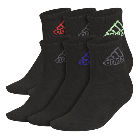 adidas Youth Superlite Classic 6-Pack Quarter Sock-1
