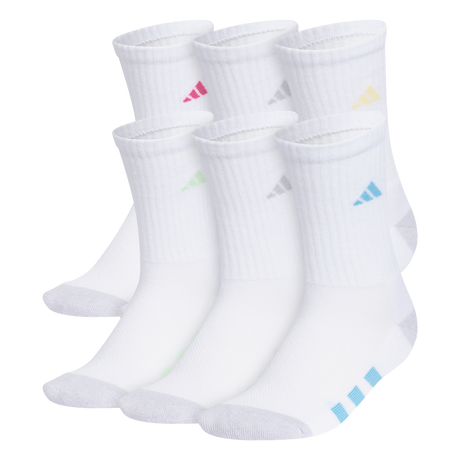 adidas Girl's Athletic Cushioned 6-Pack Crew Sock-1