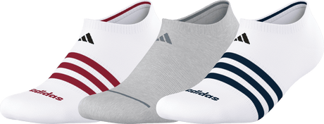 adidas Men's Cushioned 3-Stripe 4.0 3-Pack No Show Sock-1