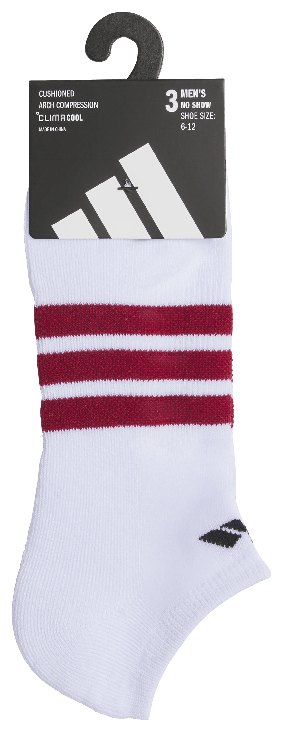 adidas Men's Cushioned 3-Stripe 4.0 3-Pack No Show Sock-6