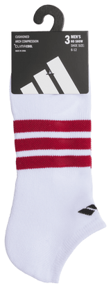 adidas Men's Cushioned 3-Stripe 4.0 3-Pack No Show Sock-6