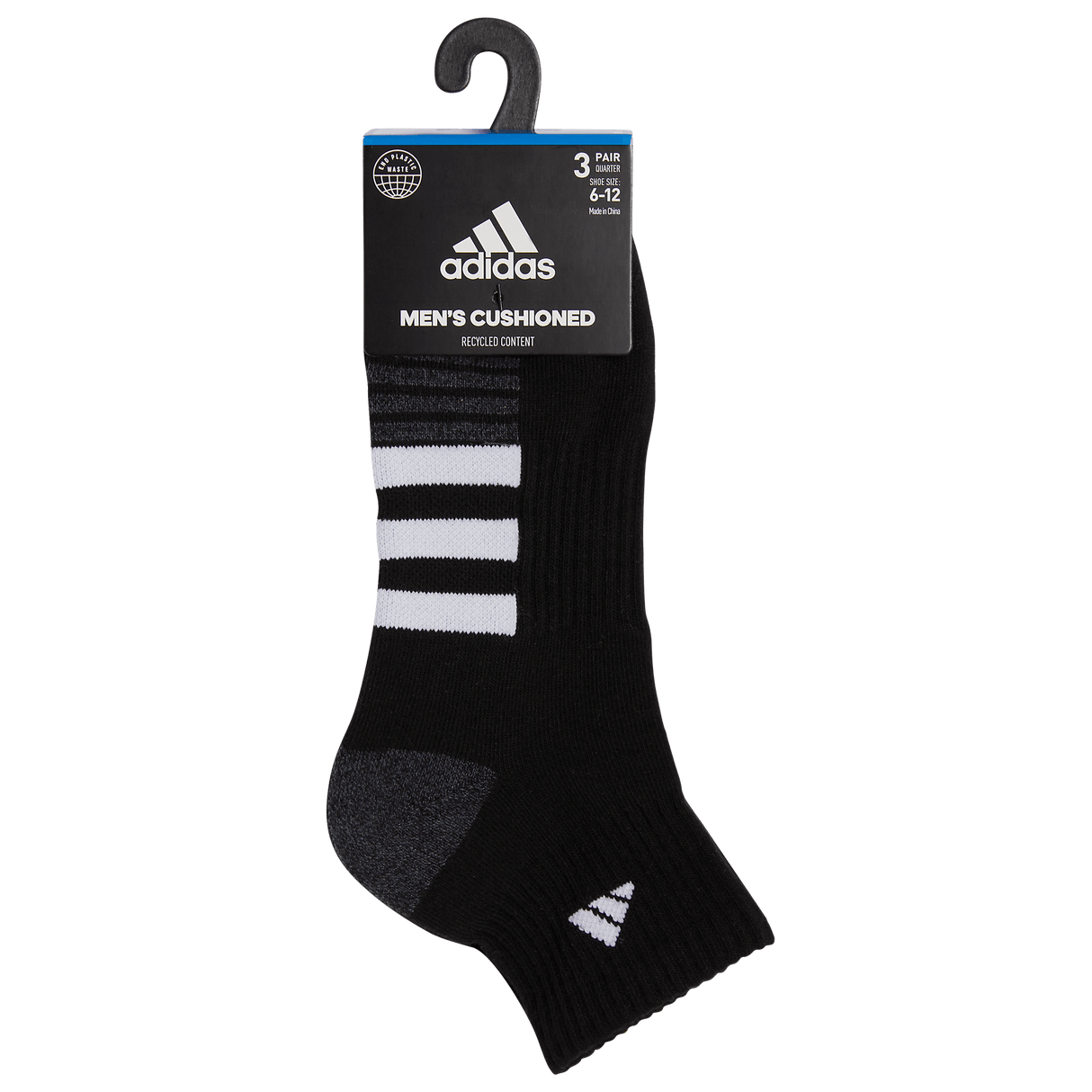 adidas Men's Cushioned 3.0 3-Pack Quarter Sock-7