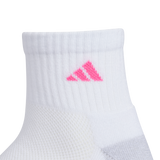adidas Girl's Athletic Cushioned 6-Pack Quarter Sock-3