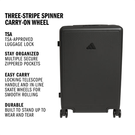 adidas Three-Stripe Spinner Carry-On Wheel Bag-2