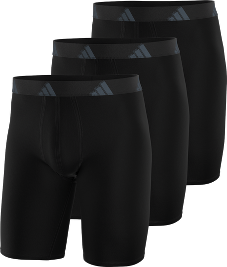 adidas Men's All Day Microfiber 3-Pack Long Boxer Brief-1
