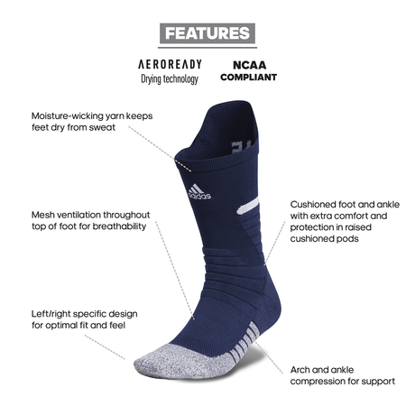 adidas adizero Football Cushioned Crew Sock-2