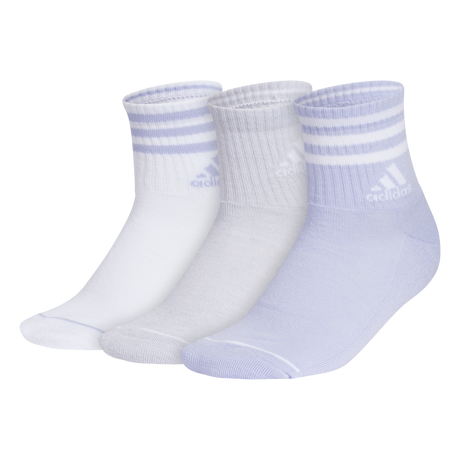 adidas Women's Cushioned 3-Stripe 3.0 3-Pack High Quarter Sock-1