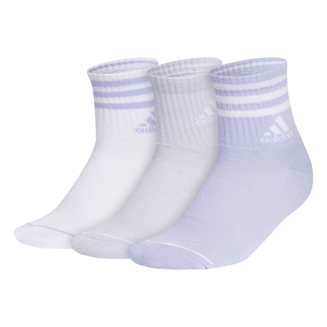 adidas Women's Cushioned 3-Stripe 3.0 3-Pack High Quarter Sock-1