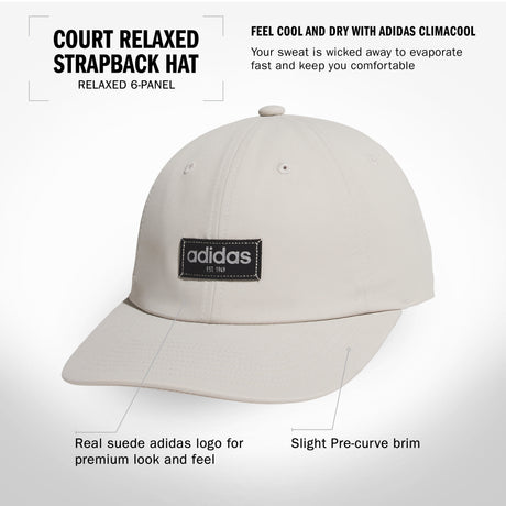 adidas Men's Court Relaxed Strapback Hat-2