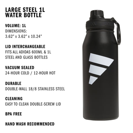 adidas L Steel 1L Metal Bottle-2