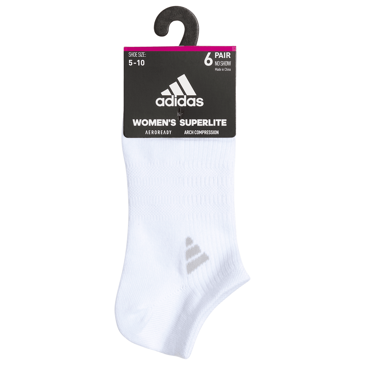 adidas Women's Superlite 3.0 6-Pack No Show Sock-8