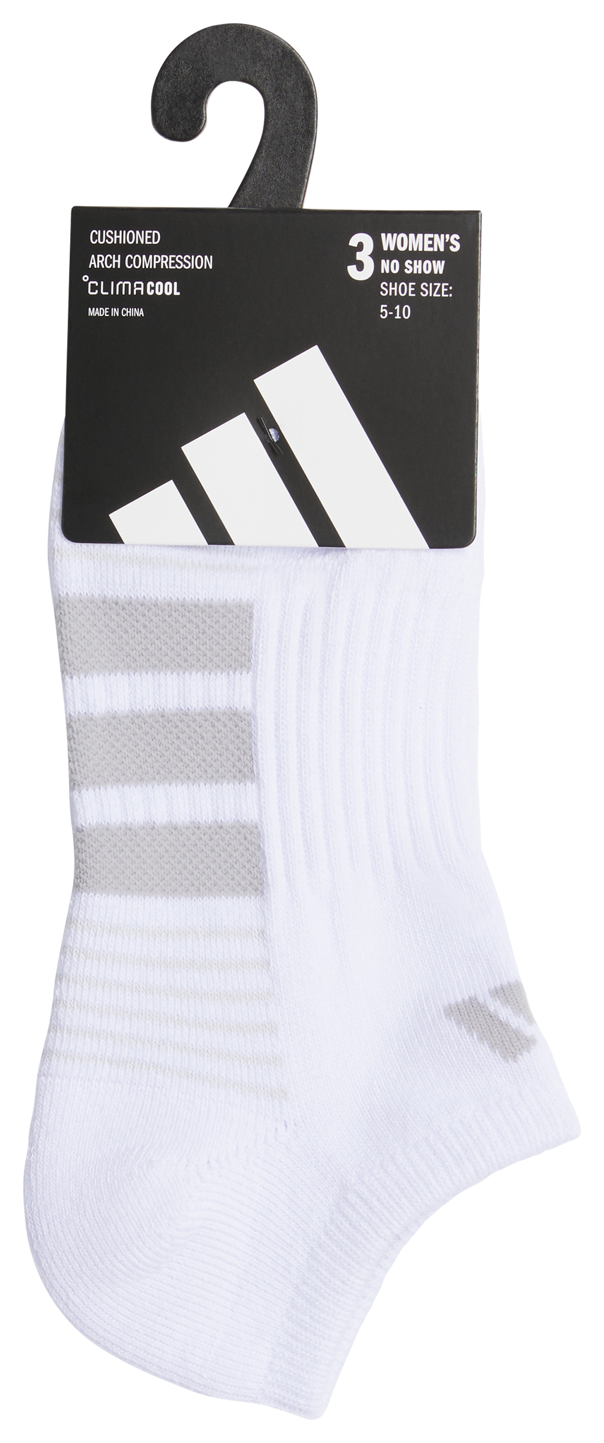 adidas Women's Cushioned 4.0 3-Pack No Show Sock-5