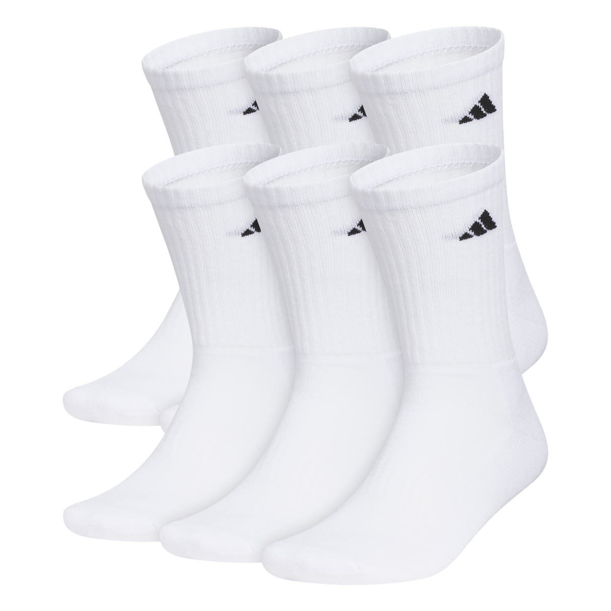 adidas Men's Classic Cushioned 6-Pack Crew Sock-1