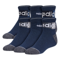 adidas Youth Blocked Linear II 6-Pack Quarter Sock-1