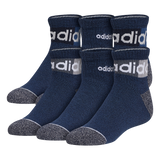 adidas Youth Blocked Linear II 6-Pack Quarter Sock-1