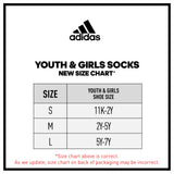 adidas Youth Blocked Linear II 6-Pack Quarter Sock-6