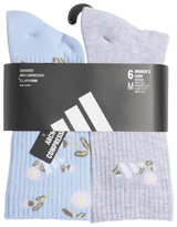 adidas Women's Athletic Cushioned Graphic 6-Pack Crew Sock-5