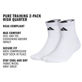 adidas Pure Training 2-Pack High Quarter Sock-2