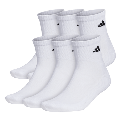 adidas Men's Athletic Cushioned 6-Pack Quarter Sock-1