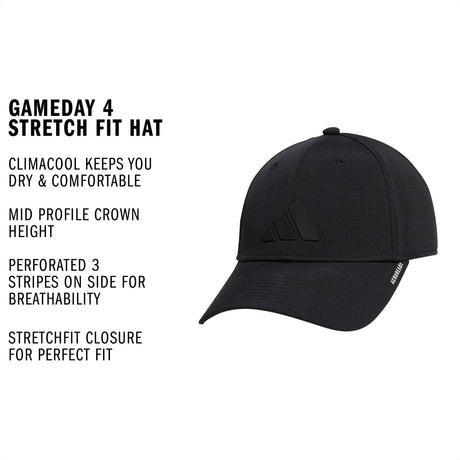 adidas Men's Gameday 4 Stretch Fit Hat-2