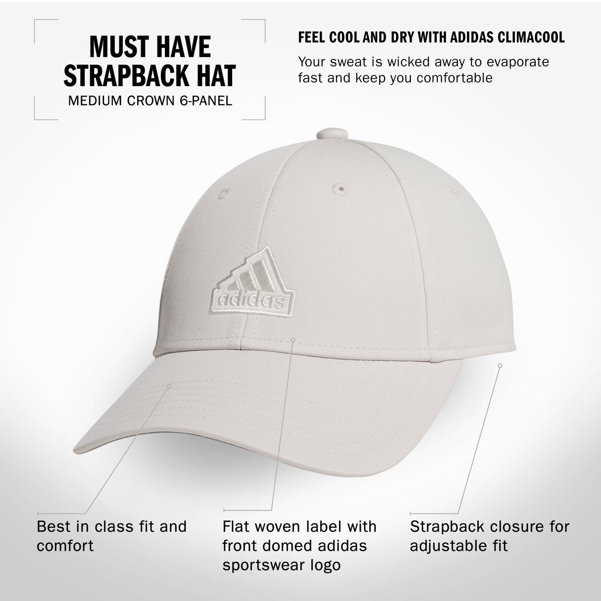adidas Women's Must Have Strapback Hat-2