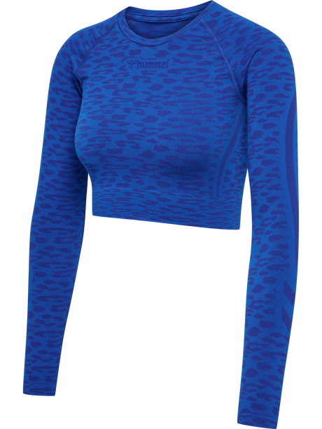 hummel Women's Mindful Training Leo Seamless Crop Long Sleeve T-Shirt-1