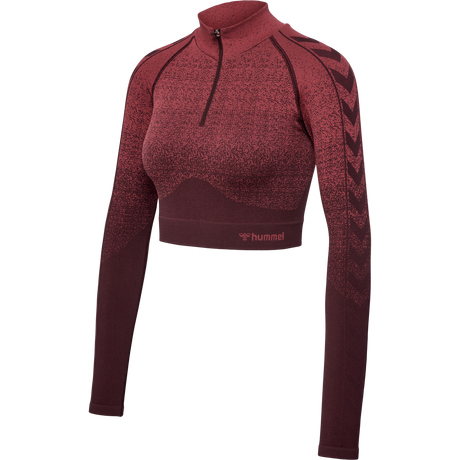 hummel Women's Mindful Training Fade Seamless Half Zip-1