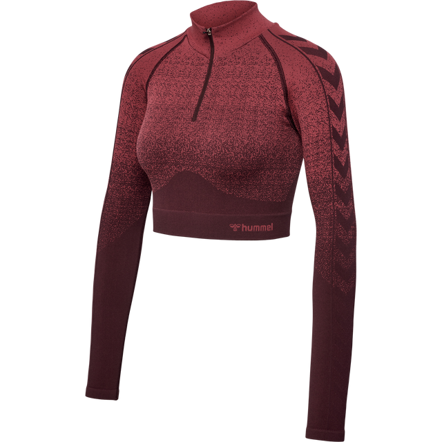 hummel Women's Mindful Training Fade Seamless Half Zip-1