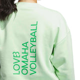 adidas Women's LOVB City Graphics Pullover Crew-7