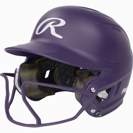 Rawlings Mach Hi-viz 1-tone Matte Fastpitch Softball Batting Helmet with Attached Face Guard-1