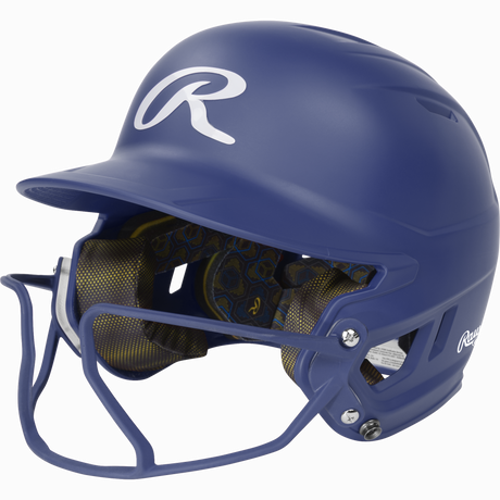 Rawlings Mach Hi-viz 1-tone Matte Fastpitch Softball Batting Helmet with Attached Face Guard-1