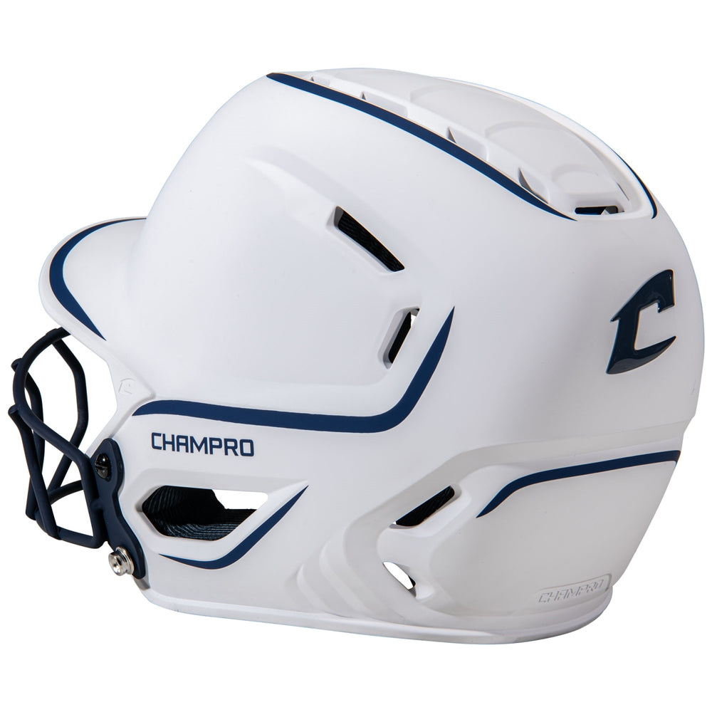Champro HXE Two-Tone Matte Softball Helmet with Facemask-2