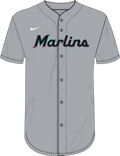 Nike Miami Marlins Adult Institutional Full Button Jersey-1