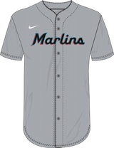 Nike Miami Marlins Adult Institutional Full Button Jersey-1