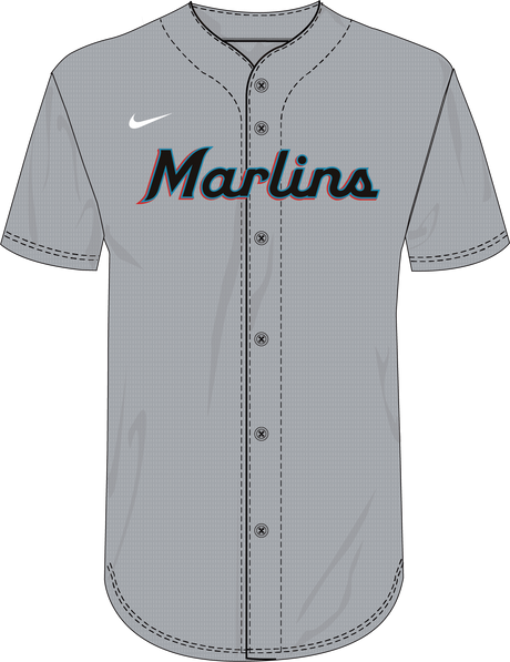 Nike Miami Marlins Adult Institutional Full Button Jersey-1